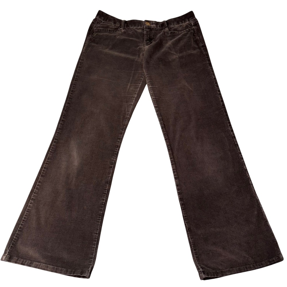 Banana Republic Womens 26P Brown Corduroy Bootcut Pants Mid Rise Petite